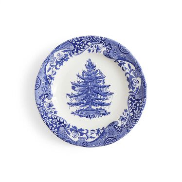Blue Italian Christmas Tree 20 cm Plate